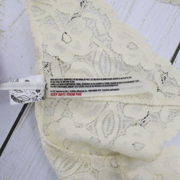 Free People Express Lace Racerback Bralette Set Of 3 Small Dainty Fairy Grunge - Picture 5 of 16